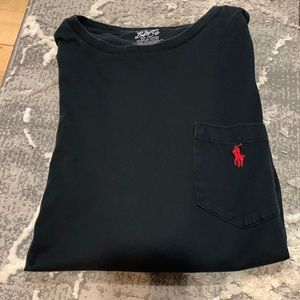 Black POLO long sleeve with pocket